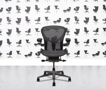 refurbished herman miller aeron remastered size b full spec full black (copy)