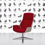 refurbished boss design kruze high back swivel lounge chair carmine red