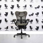 refurbished herman miller mirra chair full spec grey mesh seat black back