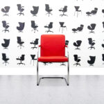 Refurbished Vitra Visasoft - Cantilever Chair - Red Leather