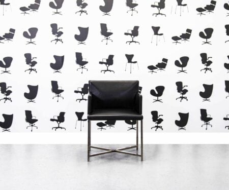 Refurbished Minotti Flynt Armchair by Rodolfo Dordoni - Black Leather