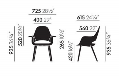Refurbished Vitra Organic Chair low back - Conference Chair