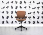 Refurbished Humanscale Freedom Low Back - Black Frame - Autumn Tan Leather - Corporate Spec