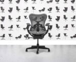 Refurbished Herman Miller Classic Mirra Chair - Grey Mesh Seat Black Back - 4D - Corporate SPec