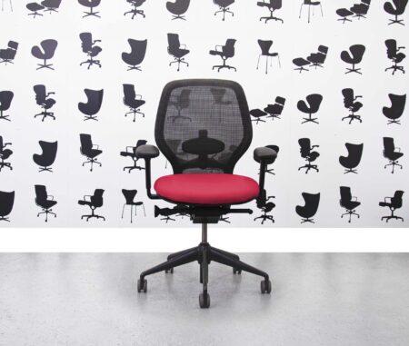 Refurbished Orangebox Ara Full Spec - Chrome Back - Black Mesh - Belize Fabric - Corporate Spec