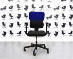 Refurbished Steelcase Lets B Chair - Black Seat with Black & Ocean Blue Back - YP100 - Corporate Spec