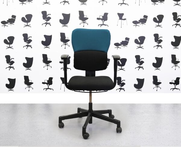 Refurbished Steelcase Lets B Chair - Black Seat with Black & Montserrat Back - YP011 - Corporate Spec