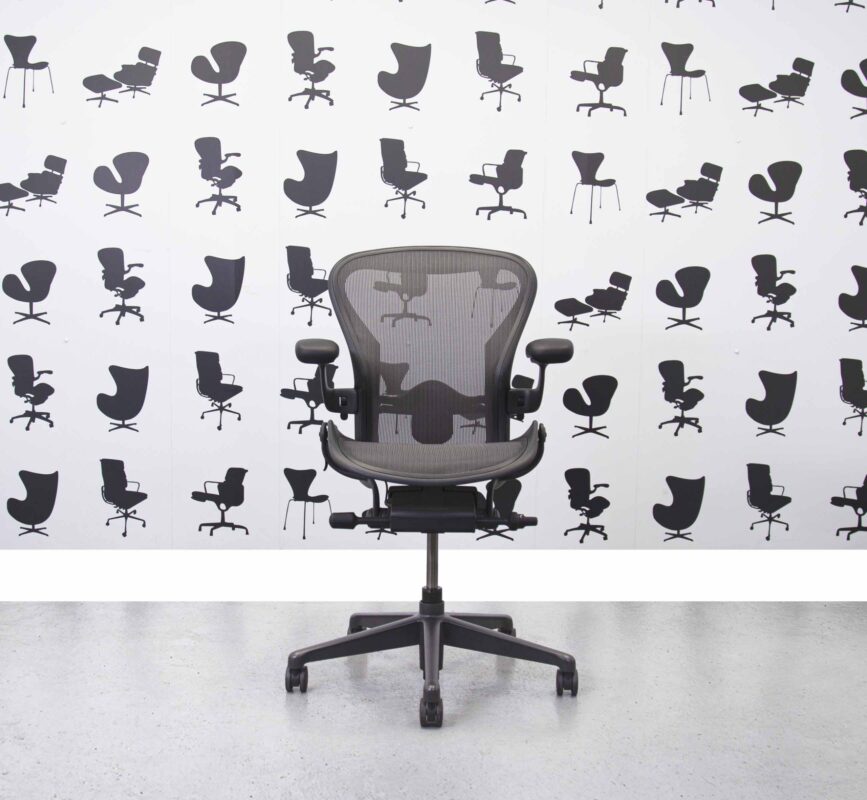 Refurbished Herman Miller Aeron Remastered - Size B - Graphite Grey - Corporate Spec