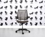 Gereviseerde Humanscale Liberty Task Chair - Chrome Grey Mesh - Sombrero Seat - Corporate Spec