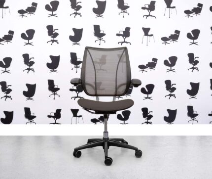 Refurbished Humanscale Liberty Task Chair - Chrome Grey Mesh - Sombrero Seat - Corporate Spec