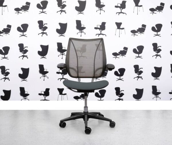 Gereviseerde Humanscale Liberty Task Chair - Chrome Grey Mesh - Paseo Seat - Corporate Spec