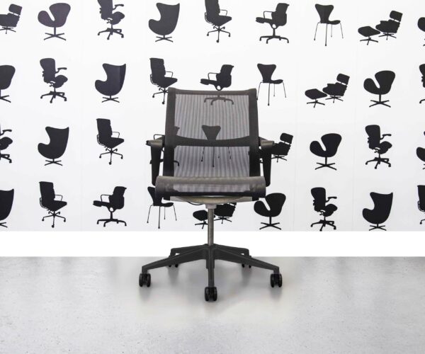 Refurbished Herman Miller Setu Chair - Graphite Frame and Base - Corporate Spec