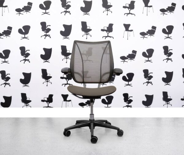 Gereviseerde Humanscale Liberty Task Chair - Chrome Grey Mesh - Blizzard Seat - Corporate Spec