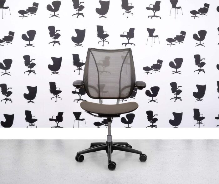 Refurbished Humanscale Liberty Task Chair - Chrome Grey Mesh - Blizzard Seat - Corporate Spec
