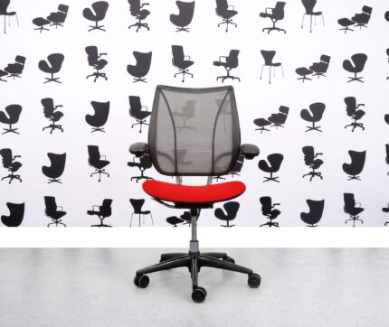 Refurbished Humanscale Liberty Task Chair - Chrome Grey Mesh - Belize Seat - Corporate Spec