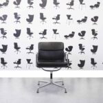 Refurbished Vitra Soft Pad EA208 - Black Leather - Chrome Frame - Corporate Spec