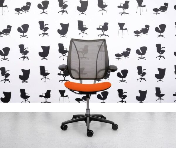 Refurbished Humanscale Liberty Task Chair - Chrome Grey Mesh - Olympic Seat - Corporate Spec