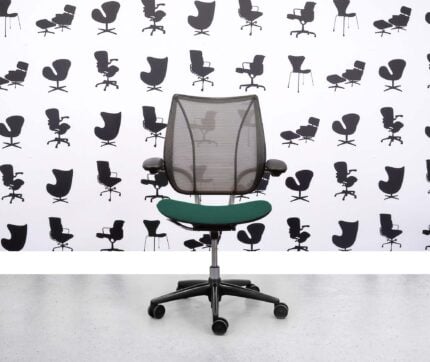 Refurbished Humanscale Liberty Task Chair - Chrome Grey Mesh - Taboo Seat - Corporate Spec