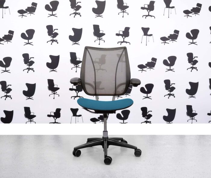 Refurbished Humanscale Liberty Task Chair - Chrome Grey Mesh - Curacao Seat - Corporate Spec