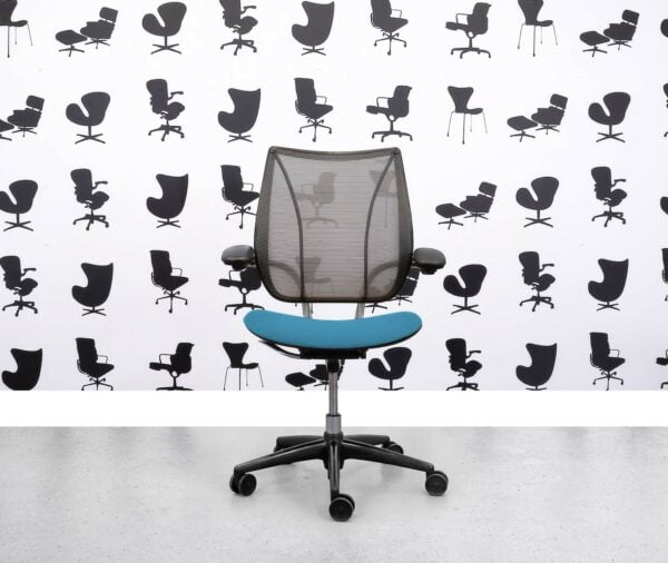 Gereviseerde Humanscale Liberty Task Chair - Chrome Grey Mesh - Montserrat zitting - Corporate Spec