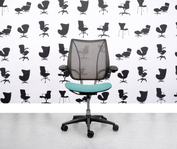 Gereviseerde Humanscale Liberty Task Chair - Chrome Grey Mesh - Campeche zitting - Corporate Spec