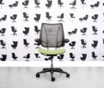 Gereviseerde Humanscale Liberty Task Chair - Chrome Grey Mesh - Apple Seat - Corporate Spec