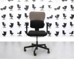 Refurbished Steelcase Lets B Chair - Black Seat With Black and Blizzard Back - YP081 - Corporate Spec
