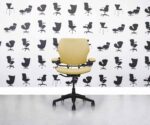 Refurbished Humanscale Freedom Low Back - Black Frame - Giallio Cream Leather - Corporate Spec