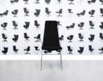 Refurbished Allermuir CF2A Stackable Meeting Chair - Black - Chrome Legs - Corporate Spec