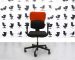 Refurbished Steelcase Lets B Chair - Black Seat - Black and Lobster Back - YP076 - Corporate Spec