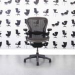 Refurbished Herman Miller Aeron Size C - Classic Version - Graphite Grey - With Lumbar Support - FULL SPEC - Corporate Spec