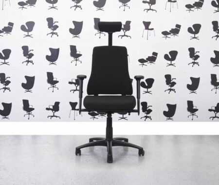 Refurbished BMA Axia 2.2 High Back Office Chair - Black - With Headrest - Corporate Spec 2
