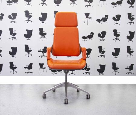 Refurbished Interstuhl Silver 362S - Orange Leather - Corporate Spec