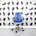 Refurbished Herman Miller Sayl - Blue - White Frame - Corporate Spec