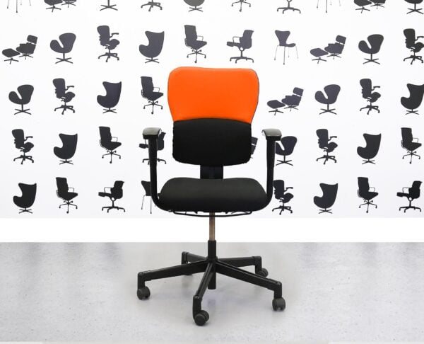Refurbished Steelcase Lets B Chair - Black Seat with Black and Olympic Back -YP113 - Corporate Spec