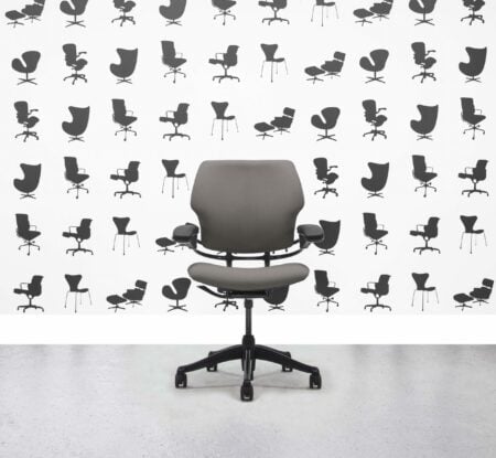 Refurbished Humanscale Freedom Low Back Task Chair - Blizzard - Black Frame - Corporate Spec