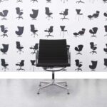 Refurbished Vitra EA108 - Black Fabric - Polished Aluminium - Corporate Spec