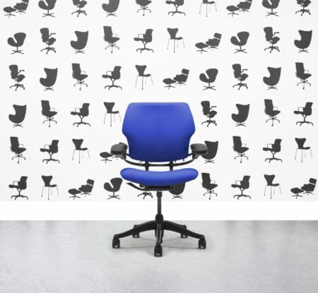 Refurbished Humanscale Freedom Low Back Task Chair - Scuba - Black Frame - Corporate Spec