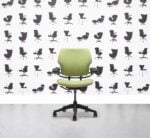 Refurbished Humanscale Freedom Low Back Task Chair - Apple - Black Frame - Corporate Spec