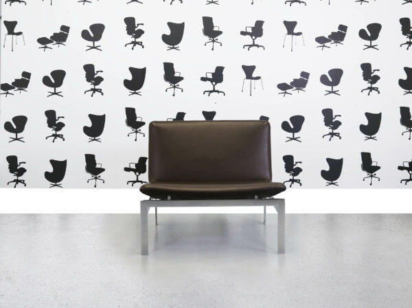 Refurbished B & B Italia - Words Designer - Jeffrey Bernett - Arm Chair - Brown Leather - Corporate Spec
