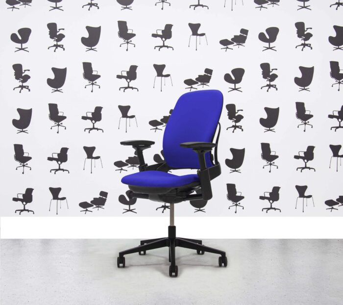 Refurbished Steelcase Leap V2 Chair - Ocean Blue - YP100 - Corporate Spec 1