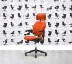 Refurbished Humanscale Freedom High Back with Headrest - Graphite Frame - Olympic Fabric - Corporate Spec 1