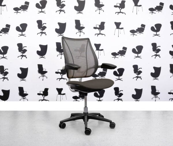 Gereviseerde Humanscale Liberty Task Chair - Chrome Grey Mesh - Sombrero Seat - Corporate Spec 1
