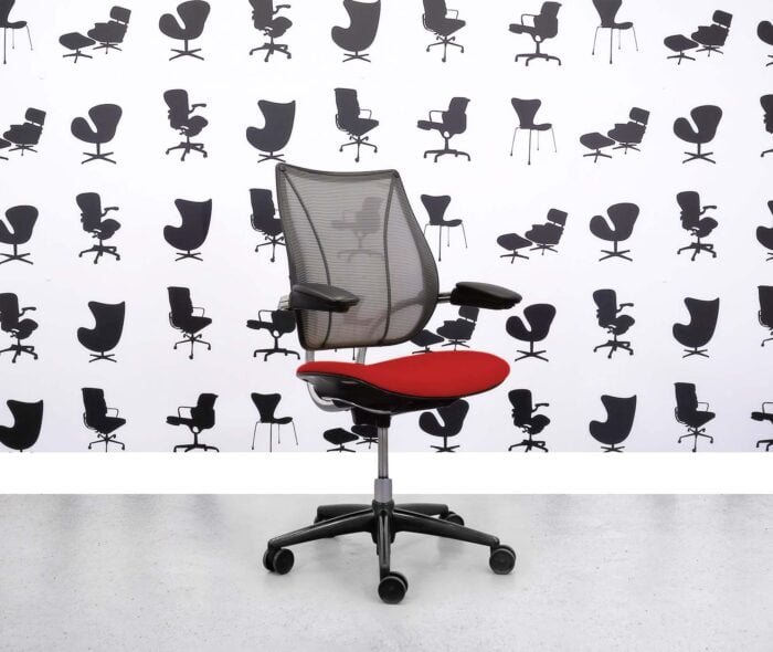 Refurbished Humanscale Liberty Task Chair - Chrome Grey Mesh - Calypso Seat - Corporate Spec 1