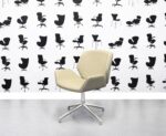 Refurbished Boss Design - Kruze Swivel Chair - WHITE LEATHER - Corporate Spec 3
