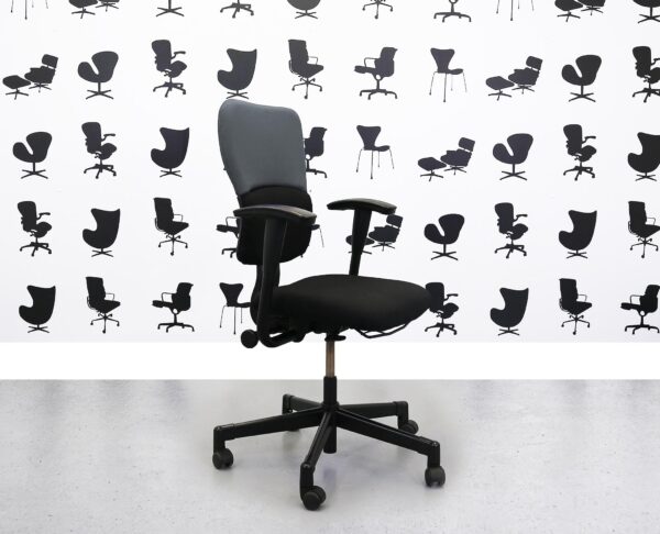 Refurbished Steelcase Lets B Chair - Black Seat with Black and Paseo Back - YP019 - Corporate Spec 1