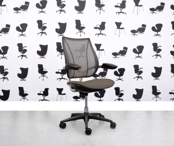 Refurbished Humanscale Liberty Task Chair - Chrome Grey Mesh - Blizzard Seat - Corporate Spec 1
