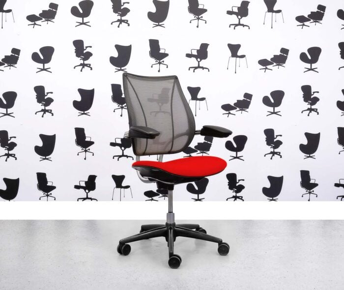 Refurbished Humanscale Liberty Task Chair - Chrome Grey Mesh - Belize Seat - Corporate Spec1