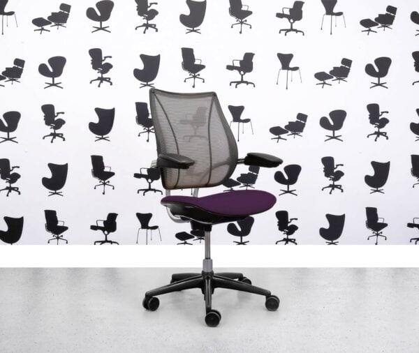 Gereviseerde Humanscale Liberty Task Chair - Chrome Grey Mesh - Tarot Seat - Corporate Spec 1