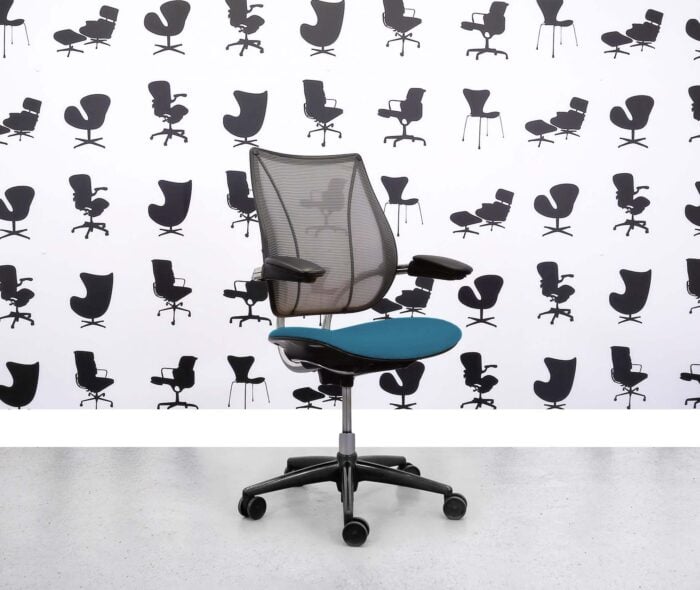 Refurbished Humanscale Liberty Task Chair - Chrome Grey Mesh - Curacao Seat - Corporate Spec 1